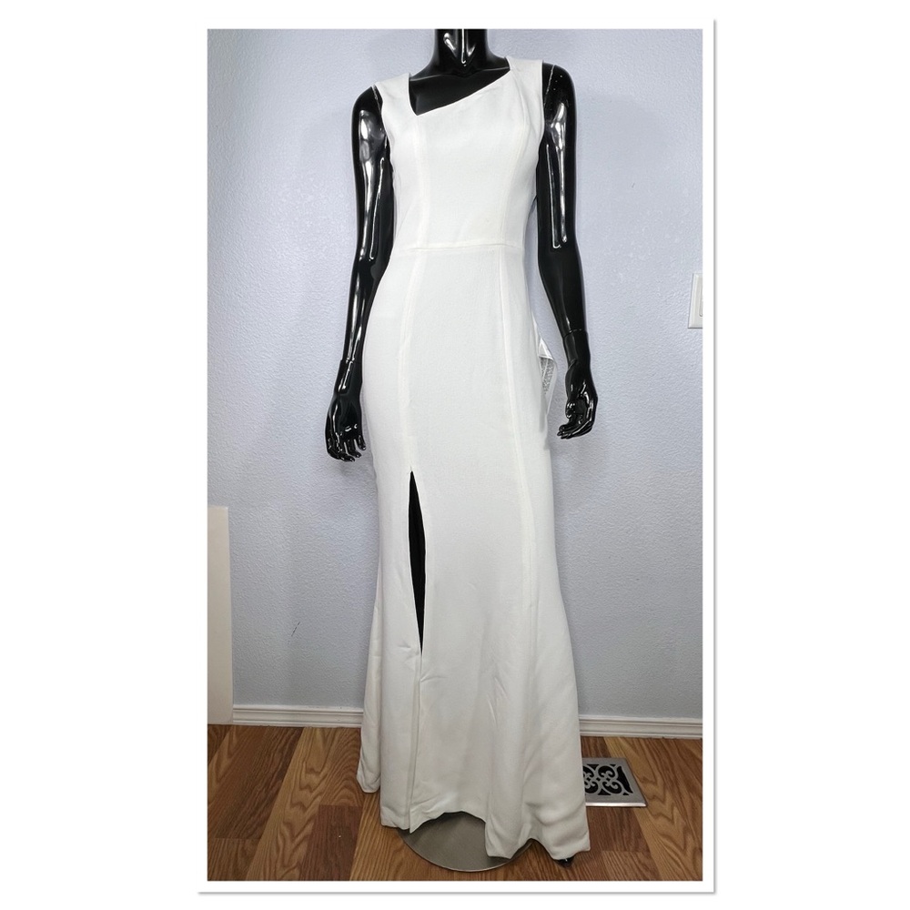 Dress the Population Helena Asymmetrical Neck Evening Gown Sz S NWT - Picture 2 of 13